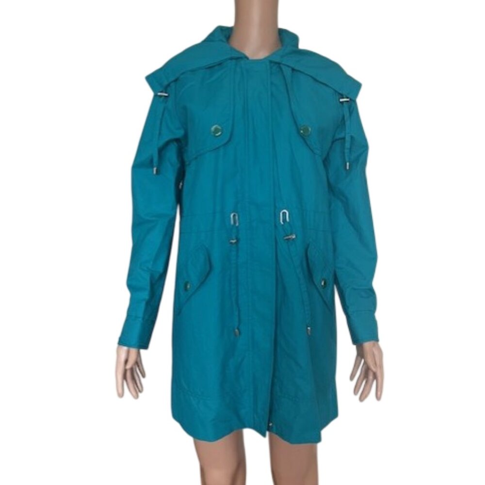 KENNETH COLE REACTION Women's  Hooded Turquoise Coat/Jacket Size S **NWT**